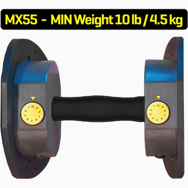 Reguliuojamo svorio hanteliai MX55 2x 4-25 kg (2 vnt.) + stovas Reguliuojamo svorio hanteliai MX55 2x 4-25 kg (2 vnt.) + stovas