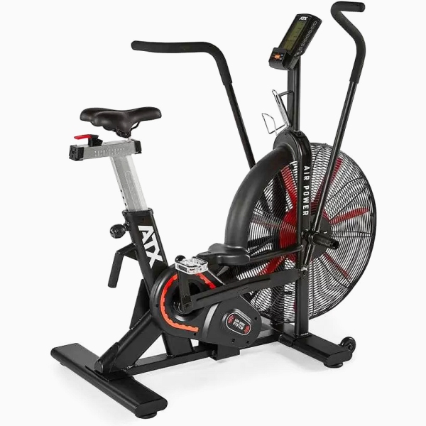 CrossFit" dviratis treniruoklis su oro pasipriešinimu ATX Fitness Air Power Bike LCD