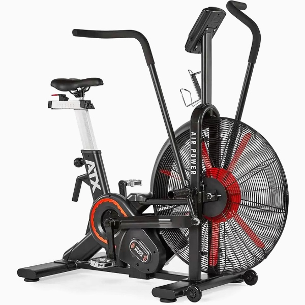 CrossFit" dviratis treniruoklis su oro pasipriešinimu ATX Fitness Air Power Bike LCD