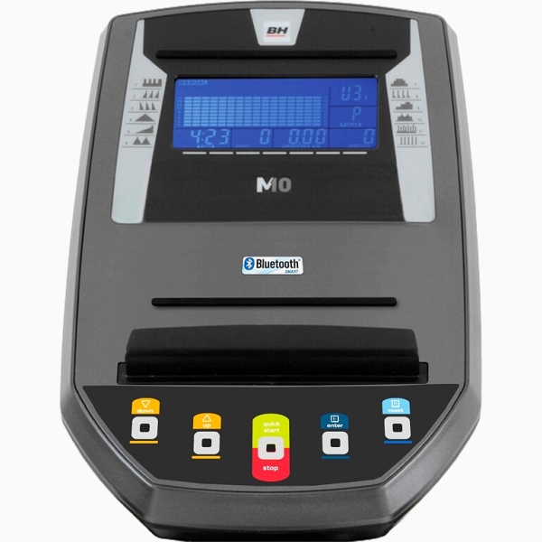 Pusiau profesionalus dviratis treniruoklis intensyvioms treniruotėms BH Fitness i.TFB Black H862I LCD