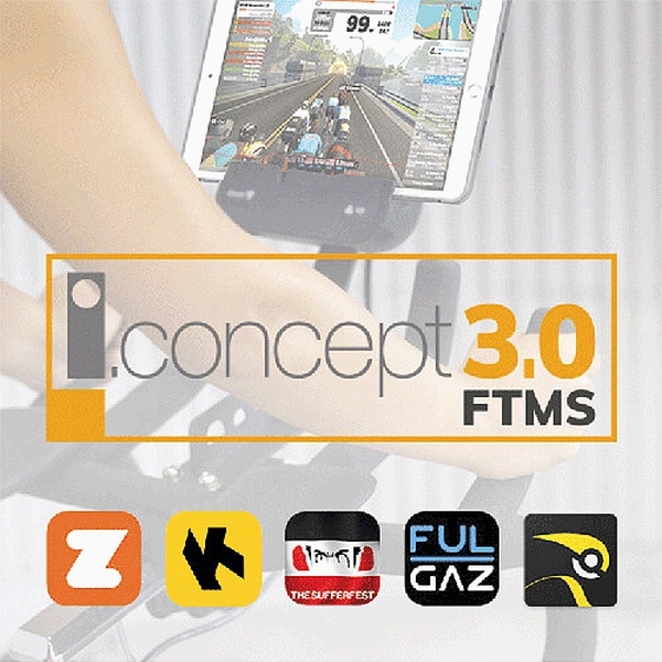 Pusiau profesionalus dviratis treniruoklis intensyvioms treniruotėms BH Fitness i.TFB Black H862I LCD