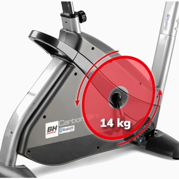 Komfortiškas vertikalus dviratis treniruoklis - ergometras su padidinta ergonomiška sėdynė BH Fitness Carbon Dual H8705L LCD Komfortiškas vertikalus dviratis treniruoklis - ergometras su padidinta ergonomiška sėdynė BH Fitness Carbon Dual H8705L LCD