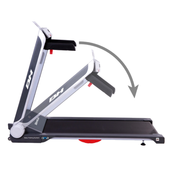 Kompaktiškai sulankstomas bėgimo takelis BH Fitness G6320 SlimRun LCD