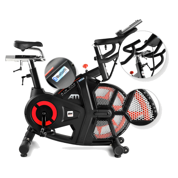 Išmanusis sportinis dviratis - spineris su oro pasipriešinimu BH Fitness i.AirMag LCD Išmanusis sportinis dviratis - spineris su oro pasipriešinimu BH Fitness i.AirMag LCD