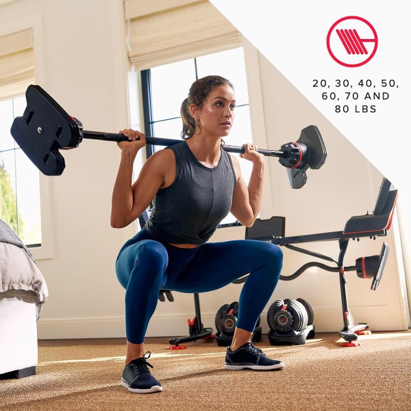 Reguliuojamo svorio štangos Bowflex 2080 1+1x 9-36 kg (set)