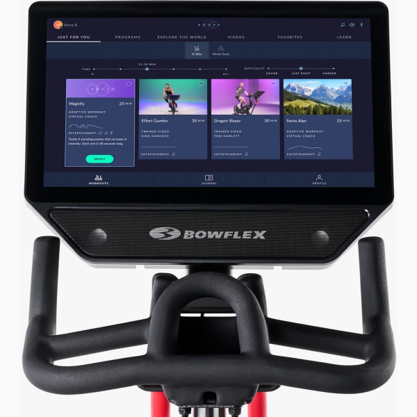 Išmanusis  "premium" dviratis treniruoklis - spineris Bowflex VeloCore TFT 22" HD