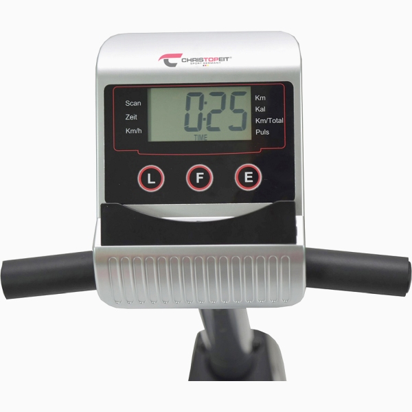 Horizontalus dviratis treniruoklis su rankiniu (mechaniniu) valdymu Christopeit RS100 LCD Horizontalus dviratis treniruoklis su rankiniu (mechaniniu) valdymu Christopeit RS100 LCD