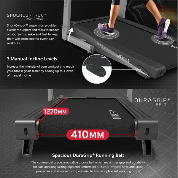 Sulankstomas bėgimo / ėjimo takelis DS Fitness K11420 LCD Sulankstomas bėgimo / ėjimo takelis DS Fitness K11420 LCD