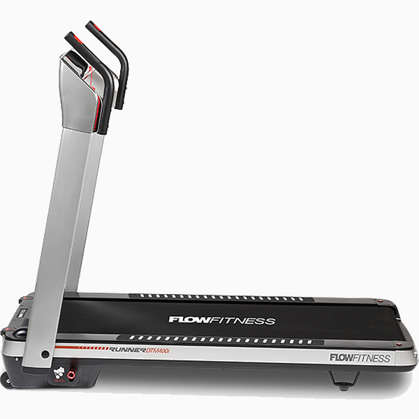 Kompaktiškai sulankstomas bėgimo takelis Flow Fitness DTM400i LED Kompaktiškai sulankstomas bėgimo takelis Flow Fitness DTM400i LED