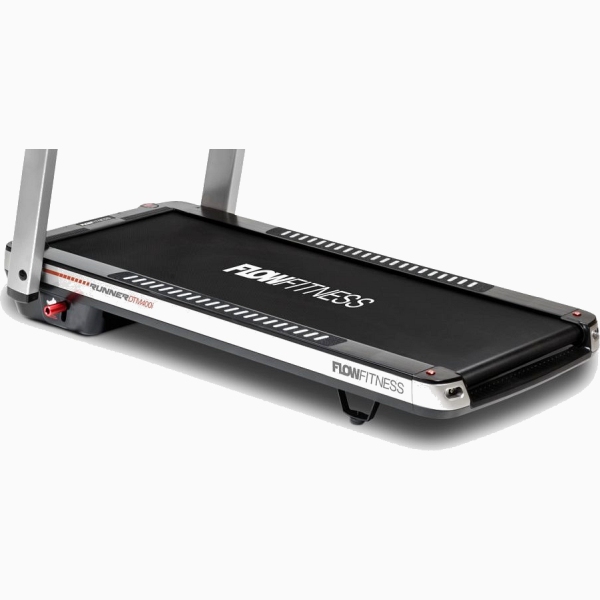 Kompaktiškai sulankstomas bėgimo takelis Flow Fitness DTM400i LED Kompaktiškai sulankstomas bėgimo takelis Flow Fitness DTM400i LED