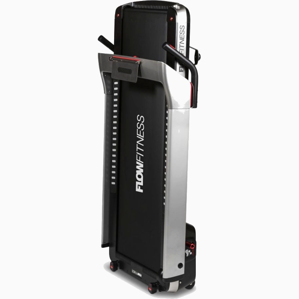 Kompaktiškai sulankstomas bėgimo takelis Flow Fitness DTM400i LED Kompaktiškai sulankstomas bėgimo takelis Flow Fitness DTM400i LED