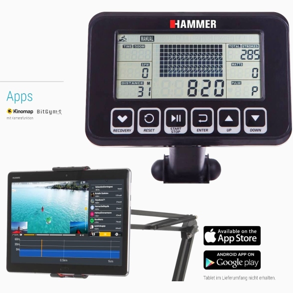 Irklavimo treniruoklis Hammer Ocean One LCD