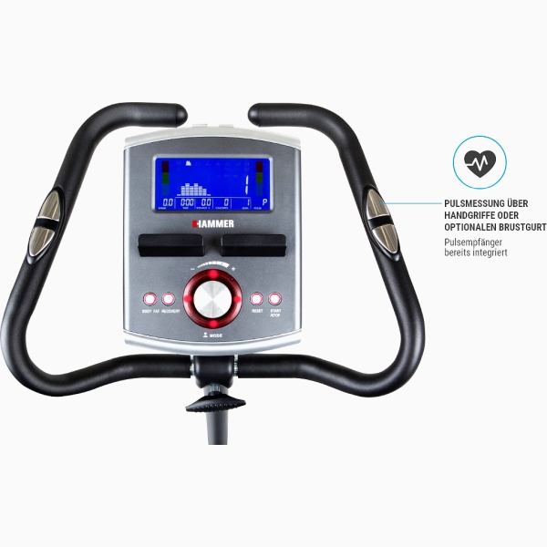 Dviratis treniruoklis ergometras HAMMER Ergo-Motion BT LCD Dviratis treniruoklis ergometras HAMMER Ergo-Motion BT LCD