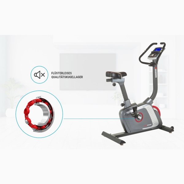 Dviratis treniruoklis ergometras HAMMER Ergo-Motion BT LCD