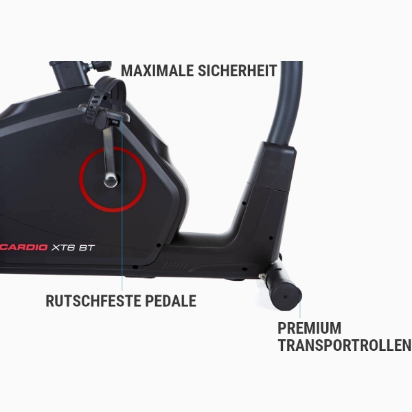 Dviratis treniruoklis Hammer Cardio XT6 BT LCD