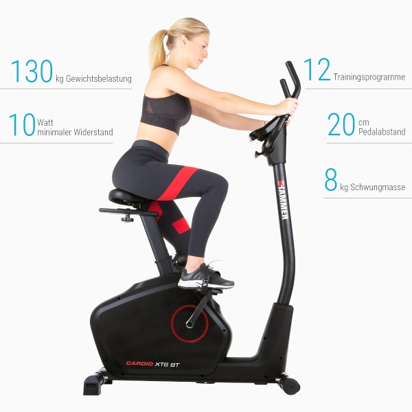 Dviratis treniruoklis Hammer Cardio XT6 BT LCD Dviratis treniruoklis Hammer Cardio XT6 BT LCD
