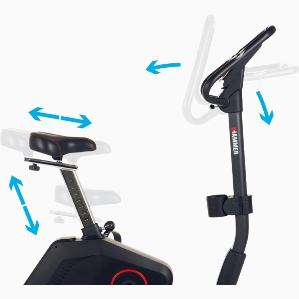 Dviratis treniruoklis Hammer Cardio XT9 BT LCD Dviratis treniruoklis Hammer Cardio XT9 BT LCD