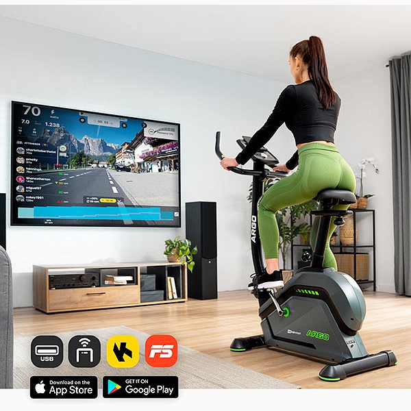Vertikalus dviratis treniruoklis - ergometras Hop-Sport Argo HS-120H LCD Vertikalus dviratis treniruoklis - ergometras Hop-Sport Argo HS-120H LCD