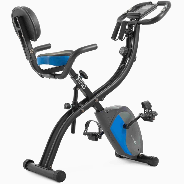 Komfortiškas sulankstomas dviratis treniruoklis su nugaros atlošu ir gumom Hop-Sport Grix HS-3010XB LCD Komfortiškas sulankstomas dviratis treniruoklis su nugaros atlošu ir gumom Hop-Sport Grix HS-3010XB LCD