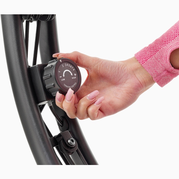 Komfortiškas sulankstomas dviratis treniruoklis su nugaros atlošu ir gumom Hop-Sport Grix HS-3010XB LCD Komfortiškas sulankstomas dviratis treniruoklis su nugaros atlošu ir gumom Hop-Sport Grix HS-3010XB LCD