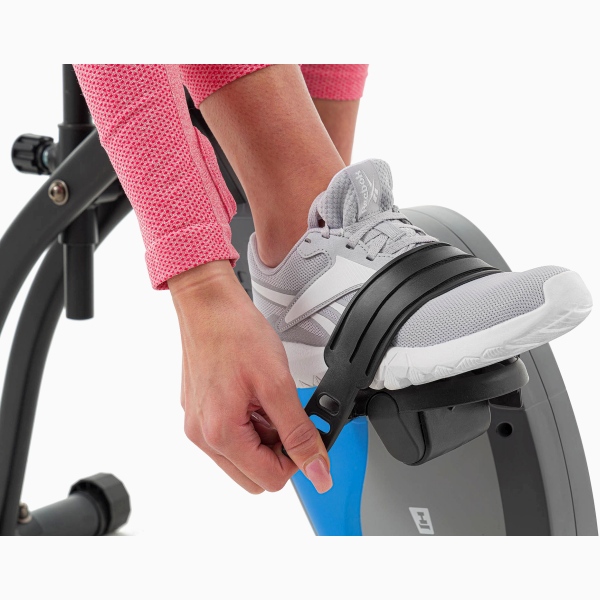 Komfortiškas sulankstomas dviratis treniruoklis su nugaros atlošu ir gumom Hop-Sport Grix HS-3010XB LCD