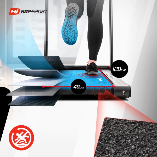 Kompaktiškai sulankstomas bėgimo takelis Hop-Sport Clip HS-900LB LED