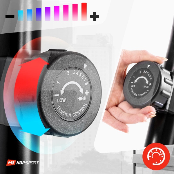 Dviratis treniruoklis su rankiniu (mechaniniu) valdymu Hop-Sport Onix HS-2070G LCD Dviratis treniruoklis su rankiniu (mechaniniu) valdymu Hop-Sport Onix HS-2070G LCD