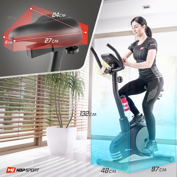 Dviratis treniruoklis su rankiniu (mechaniniu) valdymu Hop-Sport Spark HS-2080S LCD Dviratis treniruoklis su rankiniu (mechaniniu) valdymu Hop-Sport Spark HS-2080S LCD