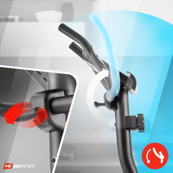 Dviratis treniruoklis su rankiniu (mechaniniu) valdymu Hop-Sport Spark HS-2080S LCD Dviratis treniruoklis su rankiniu (mechaniniu) valdymu Hop-Sport Spark HS-2080S LCD