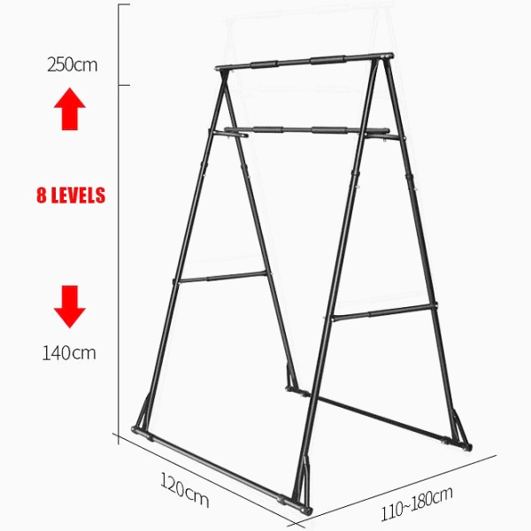 Sulankstomas pastatomas skersinis prisitraukimams Mach 7 Sport Power/Yoga Stand