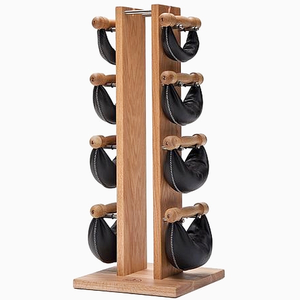 Hantelių rinkinys su stovu NOHrD Weights Tower Oak Wood Hantelių rinkinys su stovu NOHrD Weights Tower Oak Wood