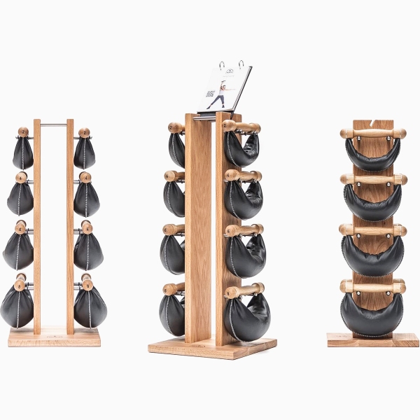 Hantelių rinkinys su stovu NOHrD Weights Tower Oak Wood Hantelių rinkinys su stovu NOHrD Weights Tower Oak Wood