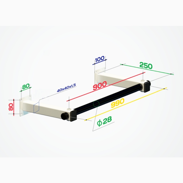 Skersinis prisitraukimams Sanro Sport Slim-2-W