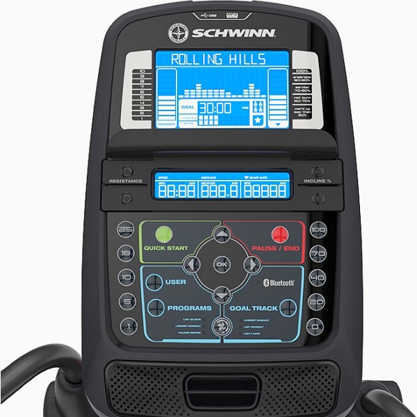 Elipsinis treniruoklis su reguliuojama (auto.) įkalne Schwinn 570E LCD