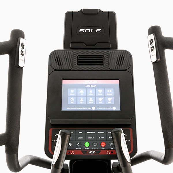 Elipsinis treniruoklis su reguliuojamu (auto.) žingsnio ilgiu Sole Fitness E95s LCD Elipsinis treniruoklis su reguliuojamu (auto.) žingsnio ilgiu Sole Fitness E95s LCD