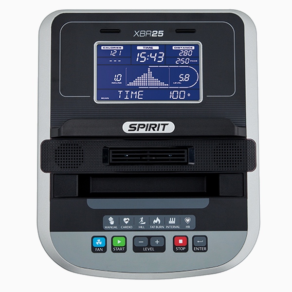 Pusiau profesionalus horizontalus dviratis treniruoklis Spirit Fitness XBR25 LCD Pusiau profesionalus horizontalus dviratis treniruoklis Spirit Fitness XBR25 LCD