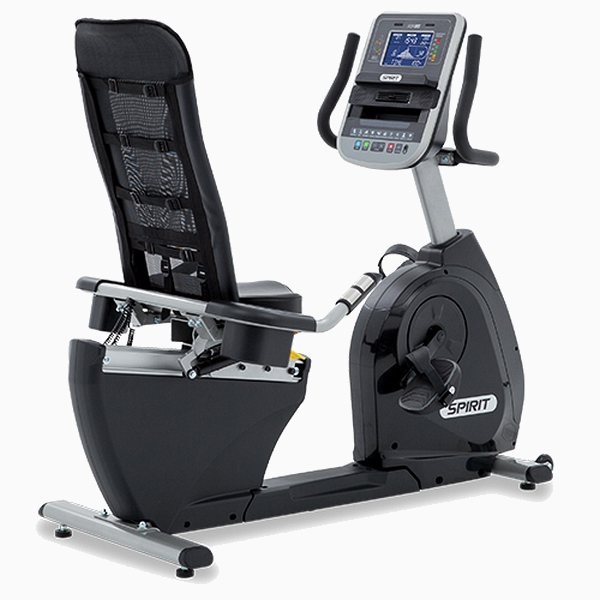 Horizontalus dviratis treniruoklis intensyvioms treniruotėms Spirit Fitness XBR95 LCD