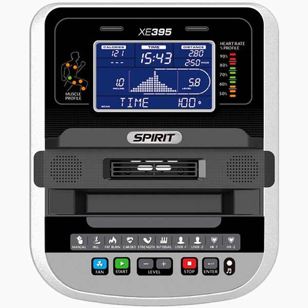 Elipsinis treniruoklis Spirit Fitness XE395 LCD