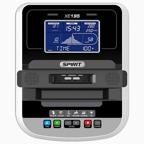 Elipsinis treniruoklis su elektromagnetiniu (indukciniu) pasipriešinimu Spirit Fitness XE195 LCD Elipsinis treniruoklis su elektromagnetiniu (indukciniu) pasipriešinimu Spirit Fitness XE195 LCD