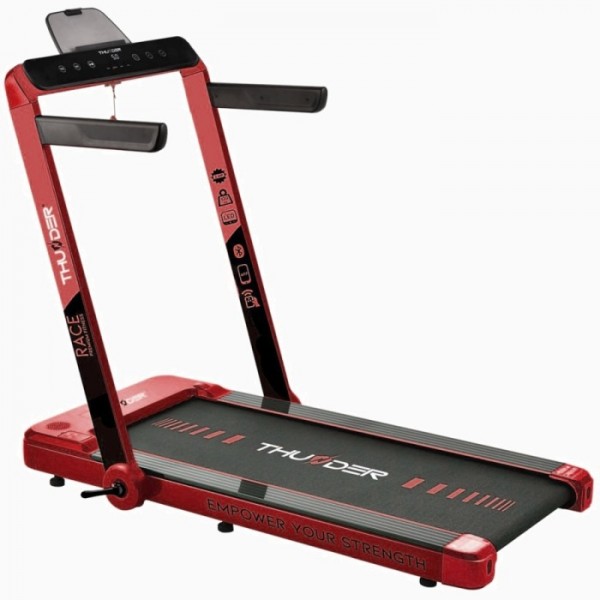 Kompaktiškas sulankstomas bėgimo / ėjimo takelis Thunder RunPad RACE-Red LCD