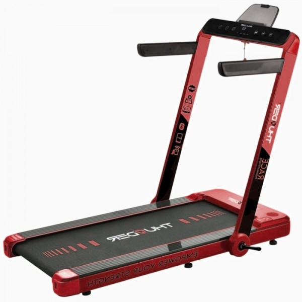 Kompaktiškas sulankstomas bėgimo / ėjimo takelis Thunder RunPad RACE-Red LCD