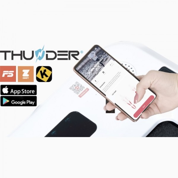 Kompaktiškas sulankstomas bėgimo / ėjimo takelis Thunder RunPad RACE-White LCD