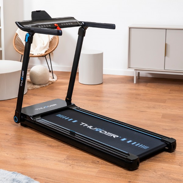 Kompaktiškas sulankstomas bėgimo / ėjimo takelis Thunder RunPad ULTRA-Black LED