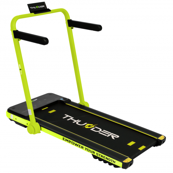 Kompaktiškas sulankstomas bėgimo / ėjimo takelis Thunder RunPad IMPACT-Lime LCD