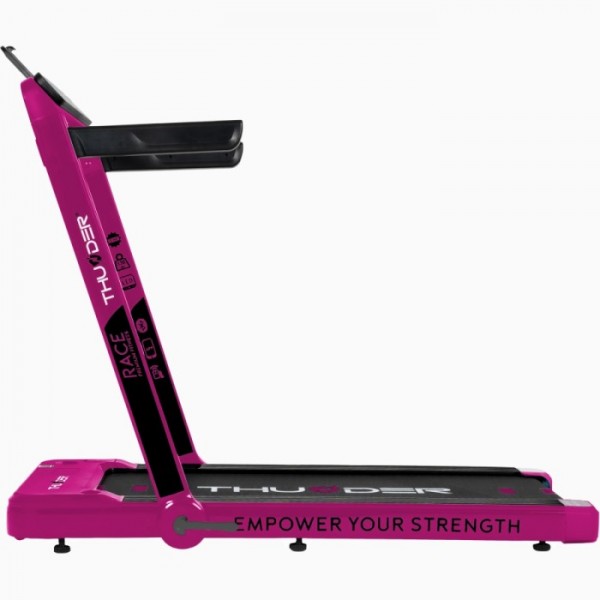 Kompaktiškas sulankstomas bėgimo / ėjimo takelis Thunder RunPad RACE-Pink LCD