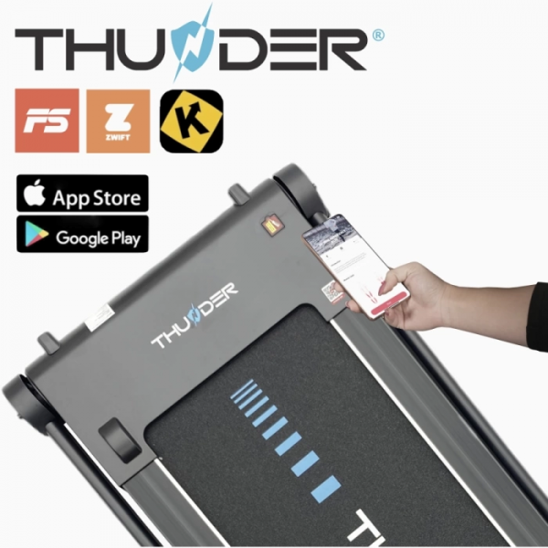 Kompaktiškas sulankstomas bėgimo / ėjimo takelis Thunder RunPad REVO-Black LCD