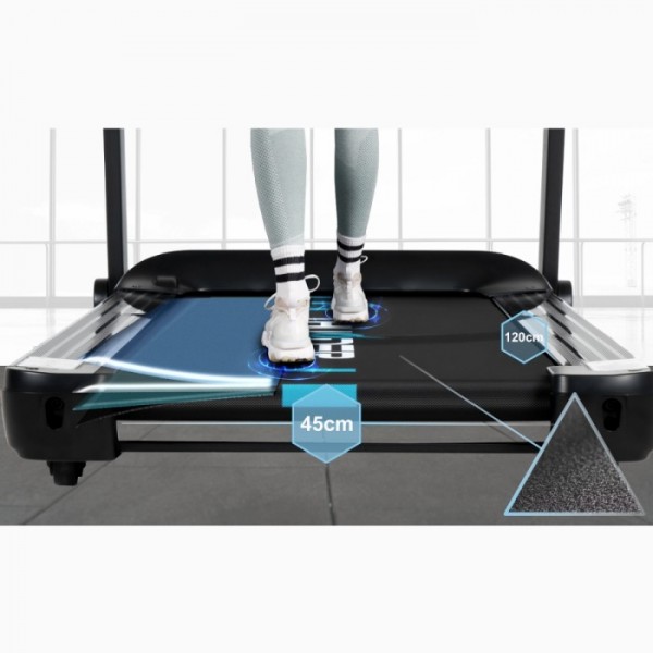 Sulankstomas bėgimo / ėjimo takelis Thunder Treadmill PHENOM-S-Black LCD