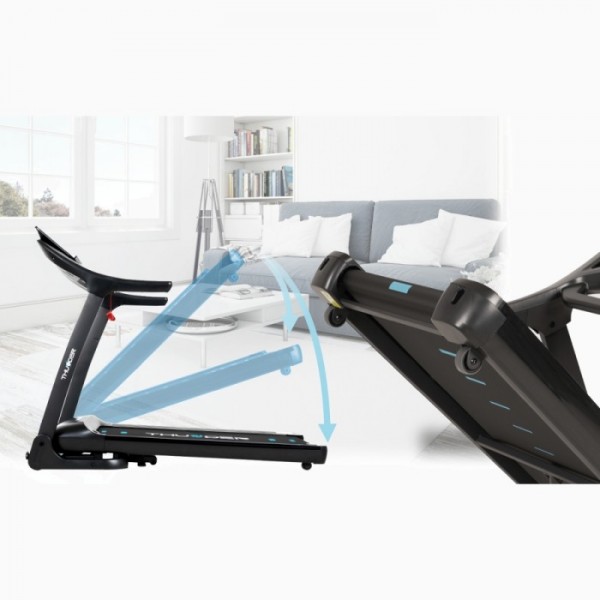 Sulankstomas bėgimo / ėjimo takelis Thunder Treadmill PHENOM-S-Black LCD