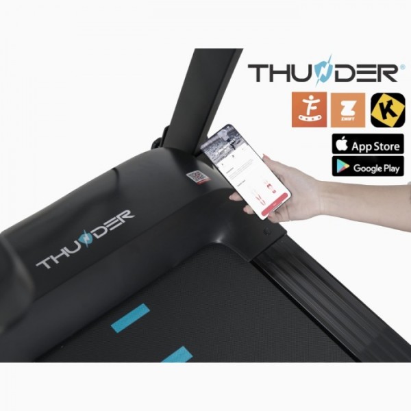 Sulankstomas bėgimo / ėjimo takelis Thunder Treadmill PHENOM-S-Black LCD