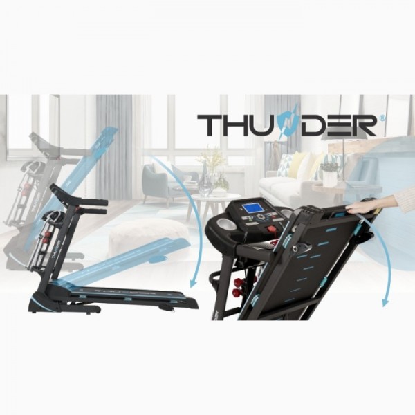 Bėgimo takelis Thunder ICON-D-Black Vibro LCD